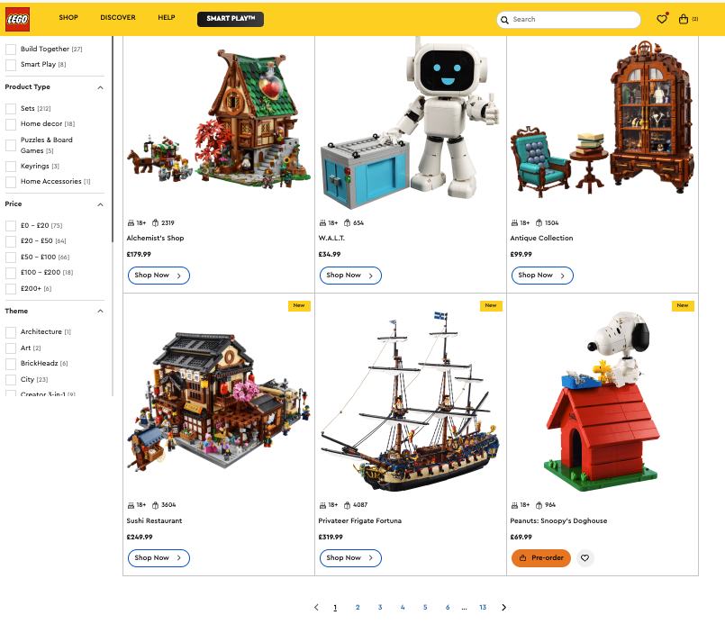 BDP Series 7 on LEGO.com screenshot