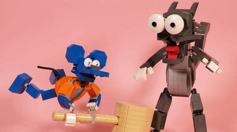 Brick Pic of the Day: Itchy and Scratchy