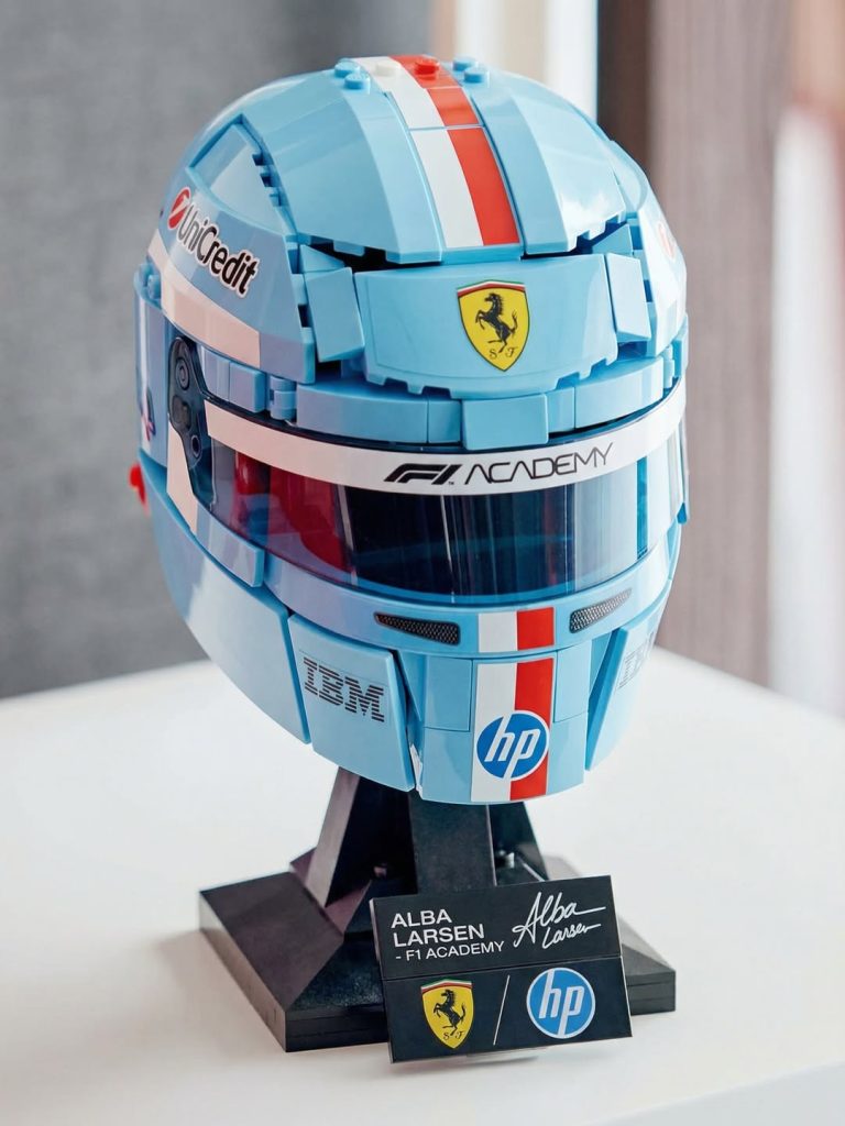Instagram Alba Hurup Larsen LEGO F1 Academy helmet 768x1024