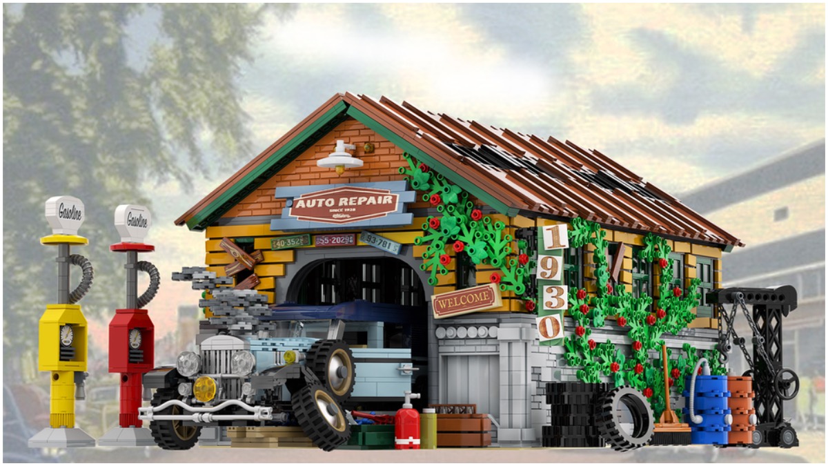 Auto Repair Garage jacks up enough support for 2022 LEGO Ideas review
