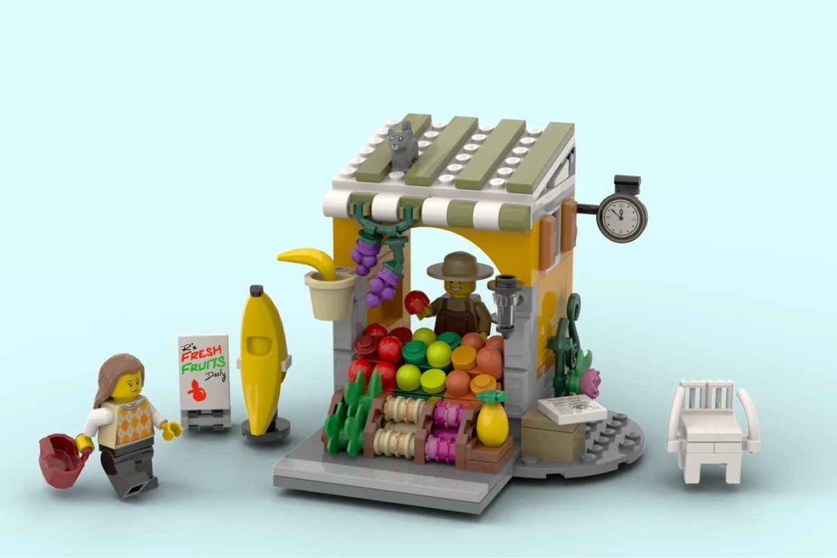 LEGO Ideas Fresh Fruits Vendor by hechoentw 1200x800