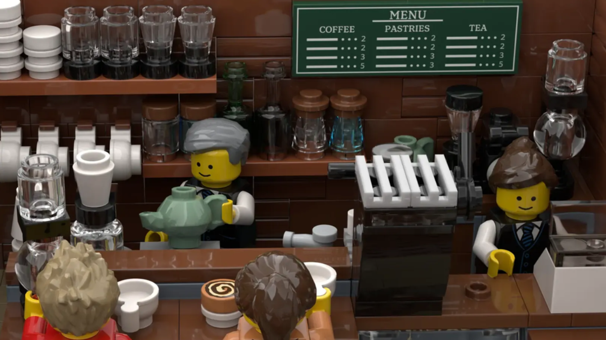 Brick-built LEGO Ideas coffee shop gains 10,000 supporters