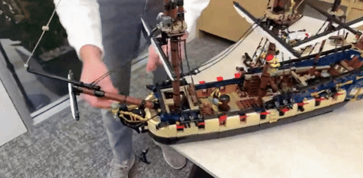 lego bricklink series 7 privateer frigate fortuna forward anchor spin